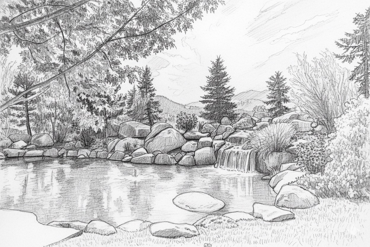 Ceremony space at Greenbrier Falls